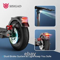 SISIGAD Electric Scooter Adults Peak 500W Motor 10Solid Tires for Adults 15Mph