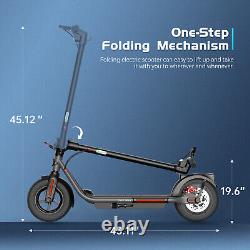 SISIGAD Electric Scooter Adults Peak 500W Motor 10Solid Tires for Adults 380WH