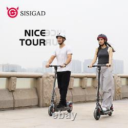 SISIGAD Electric Scooter Adults Peak 500W Motor 10Solid Tires for Adults 380WH