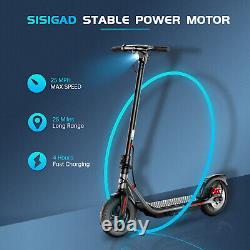 SISIGAD Electric Scooter Adults Peak 500W Motor 10Solid Tires for Adults 380WH