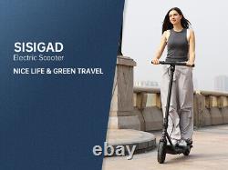SISIGAD Electric Scooter Adults Peak 500W Motor 10Solid Tires for Adults 380WH