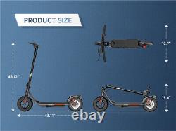 SISIGAD Electric Scooter Adults Peak 500W Motor 10Solid Tires for Adults 380WH