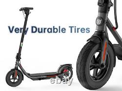 SISIGAD Electric Scooter Adults Peak 500W Motor 10Solid Tires for Adults 380WH