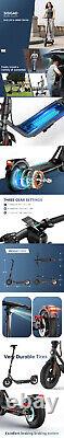 SISIGAD Electric Scooter Adults Peak 500W Motor 10Solid Tires for Adults 380WH
