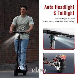 SISIGAD Electric Scooter Adults Peak 500W Motor, 8.5 Solid Tires, 19Mph Speed