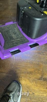 SKRT 4-Wheel Electric Scooter purple withBasket LED 4.5 mph 300 lb
