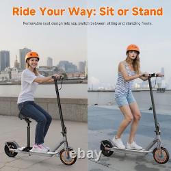 Sigravy Adult Electric Scooter 350W 19MPH 21Miles Foldable APP Control with seat