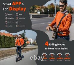 Sigravy Electric Scooter Adults Commute 350W 19MPH 21Miles Foldable with App, Seat
