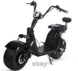 SoverSky 2000w Electric Fat Tire Scooter 60V/20Ah Lithium Motor Scooter X7 Black
