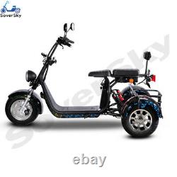 SoverSky Electric 3 Wheel Scooter for Adults 2000w 20Ah lithium Fat tire Trike