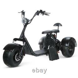 SoverSky Electric Fat Tire Tricycle Scooter 2000w Adult Mobility Scooter Black