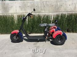 SoverSky Electric Fat Tire Tricycle Scooter 2000w Adult Mobility Scooter Black