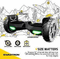 Swagtron 10 T6 Off Road Hoverboard Bluetooth Dual 300W Motor UL2272 Black V2