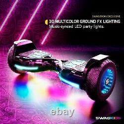 Swagtron 8 Off-Road Hoverboard 8 Mph Music-Synced Bluetooth 250 lb Weight Limit