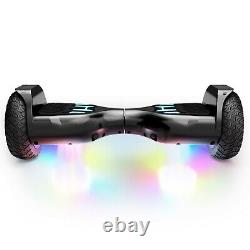 Swagtron 8 Off-Road Hoverboard 8 Mph Music-Synced Bluetooth 250 lb Weight Limit