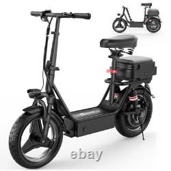 Terrosor 750W Foldable Electric Scooter Adult Adjustable Seat Commuter E-Scooter