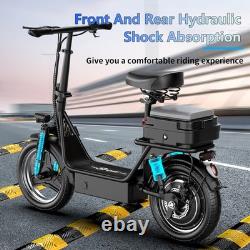 Terrosor 750W Foldable Electric Scooter Adult Adjustable Seat Commuter E-Scooter