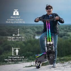 Topmate ES23 RGB Electric Scooter for Adult with 5600W Dual Motor EScooter 55Mph
