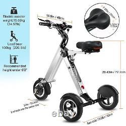 Topmate ES32 Electric Scooter Tricycle for Adult, Foldable 3 Wheel Scooter