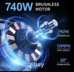 UPlee GS5 48V 10AH Battery EBike, 20+MPH, 740W Folding Electric Bike, 20 Miles Max