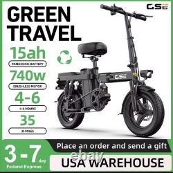 UPlee GS5 48V 10AH Battery EBike, 20+MPH, 740W Folding Electric Bike, 20 Miles Max