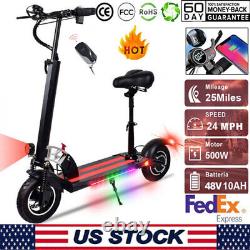 US Electric Scooter Long Range Folding Adult E-Scooter Safe Urban Commuter 500W