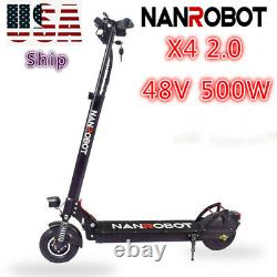 US Ship NANROBOT X4 2.0 Electric Scooter Fold Adult 48V 500W NO Seat New