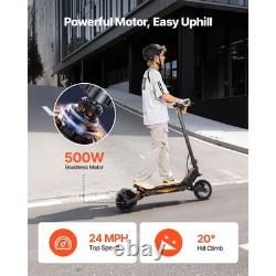 Uimoso 500W 10 Electric Scooter Adults Foldable E-Scooter 24Mph 25 Miles Range