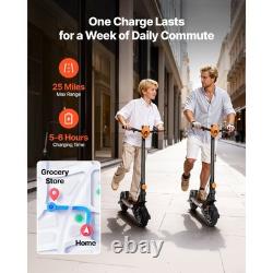 Uimoso 500W 10 Electric Scooter Adults Foldable E-Scooter 24Mph 25 Miles Range