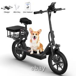 Upgraded Electric Scooter for Adults Scooter with Seat E-scooter with Suspension