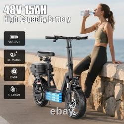 Upgraded Electric Scooter for Adults Scooter with Seat E-scooter with Suspension