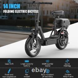 Upgraded Electric Scooter for Adults Scooter with Seat E-scooter with Suspension
