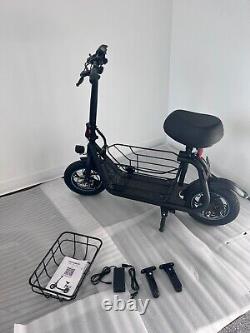 Used Electric Scooter with Seat&Carry Basket 18.6MPH 21Miles Range For Pets