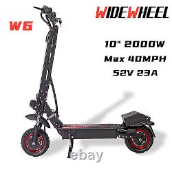 WIDEWHEEL W6 Electric Scooter 2000W Adult 10 Max Speed 40MPH 40Miles Dual Motor